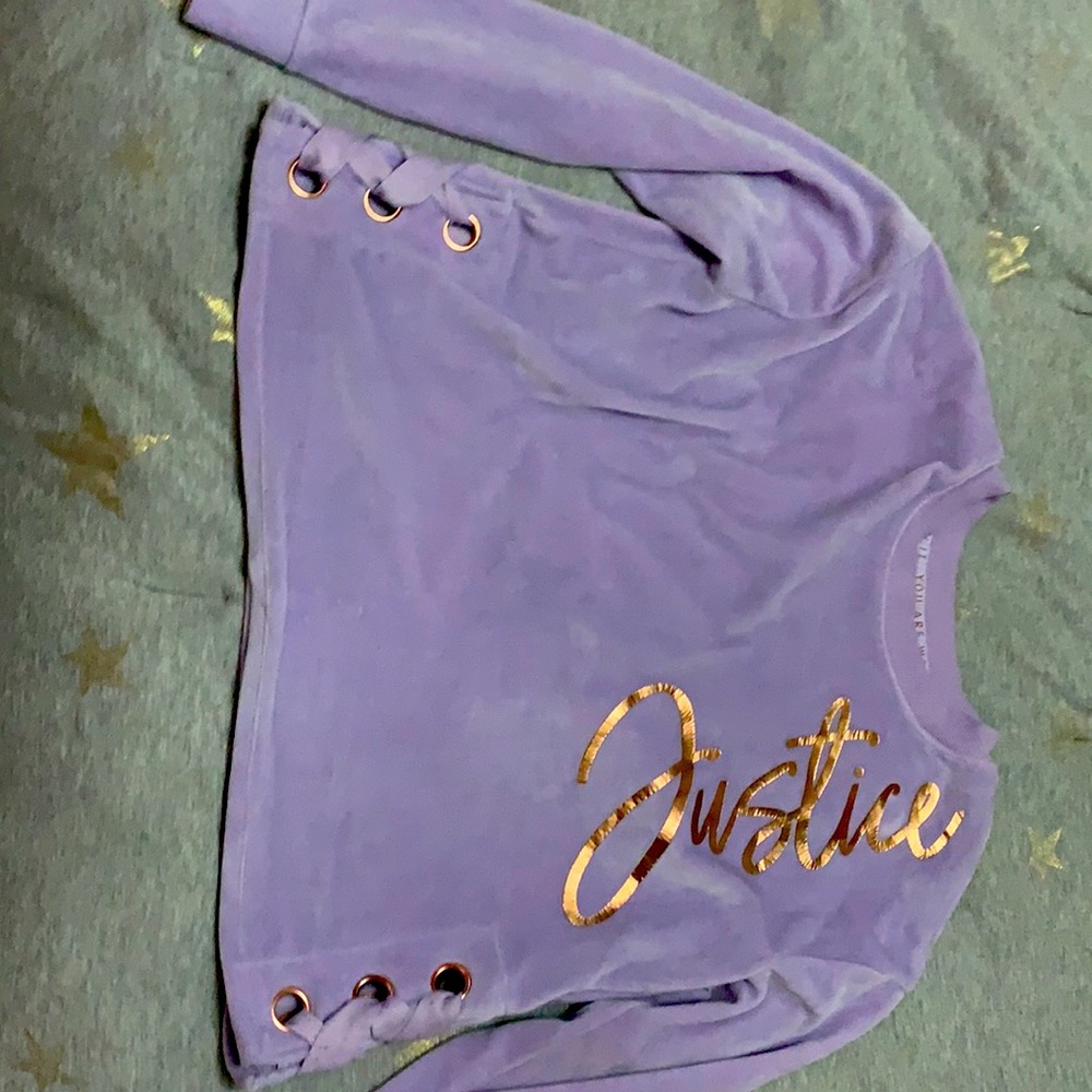 Limited Addition Velvet Purple Justice crop top